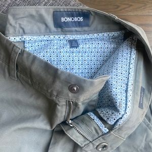 Bonobos Stretch Washed Chino Shorts in khaki (original) - 33 waist - 7" inseam